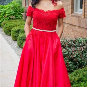 Red dresses size small , 8 and 10 hand made